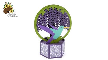Hummingbird Pop Up Card SVG Assembly Tutorial