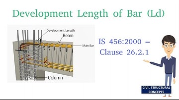 Development Length of Bar (Ld) | IS 456 Clause 26.2.1 Explained with Example | RCC Design Concept