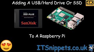 Adding A USB/Hard Drive Or SSD To A Raspberry Pi (@youtue, @YTcreators)