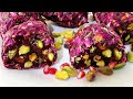 Pomegranate LOKUM recipe| Turkish Delight recipe | حلقوم الرمان الفاخر بطريقة سهلة جدا| لقوم الرمان