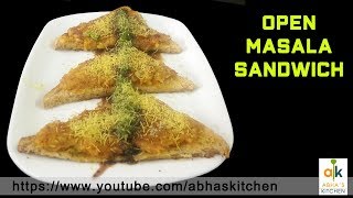 Open Masala Sandwich Recipe by Abha's Kitchen