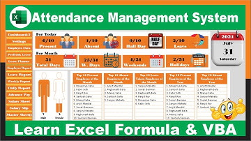 #165-Fully Automated Attendance Sheet In Excel (2021) | Complete Attendance Management System