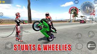 Xtreme motorbike stunts and wheelie #everyone #games