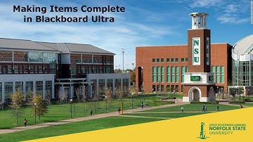 Making Learned Items Complete in Blackboard Ultra