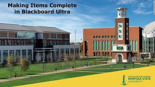 Making Learned Items Complete in Blackboard Ultra