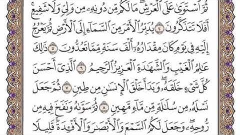 سورة  السجدة الشيخ ياسر الدوسري صفحة ٤١٥