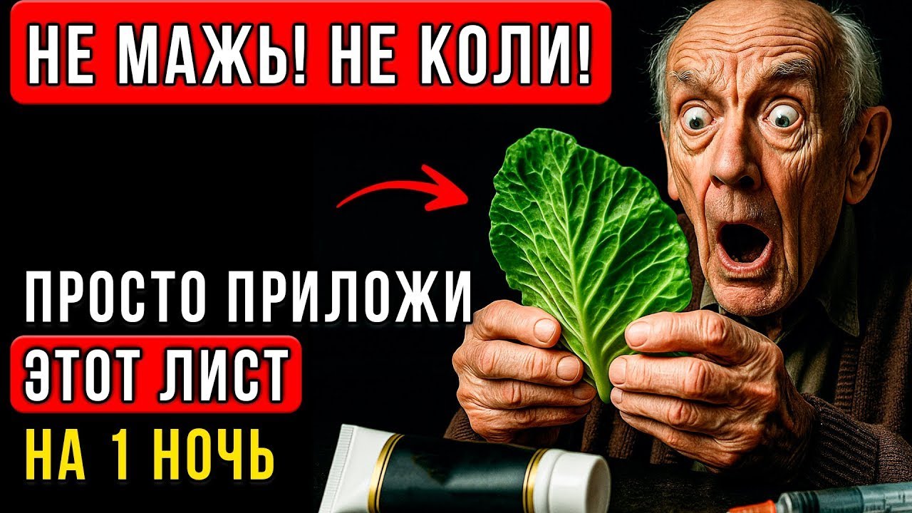 БОЛЬ в Коленях Уйдёт НАВСЕГДА! Приложите Этот лист на ночь и утром ПОБЕЖИТЕ как молодой