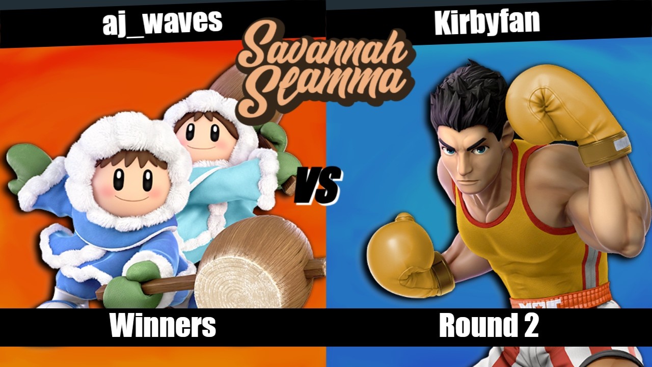Savannah Slamma 124 WINNERS ROUND 2 - Aj_Waves (Ice Climbers) vs. Kirbyfan (Little Mac)