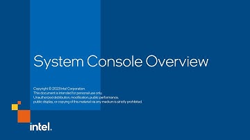 System Console Overview