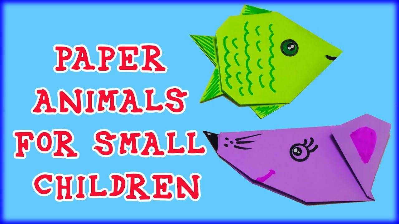 Easy And Simple Origami For Children Part 2 A Fish And A Mouse Easy and simple origami for children part 2 a fish and a mouse