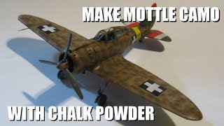 How to apply mottle camo with chalk powder (artist's dry pastel, without airbrush)