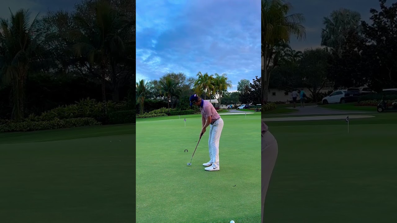 Matching speed of greens with my break line! 