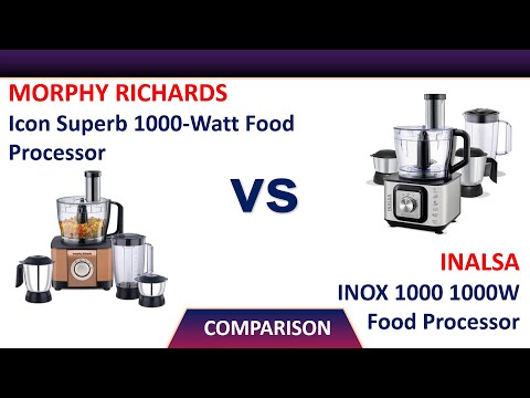 Morphy Richards Icon Superb 1000-Watt Food Processor Vs Inalsa INOX 1000 1000W Food Processor