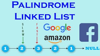 Palindrome linked list | Linked List #3 | Coding Interview