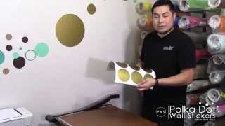How to Apply Metallic Gold Polka Dot Wall Decals