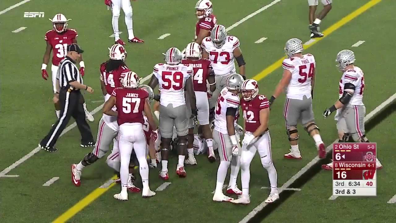 J.T. Barrett vs Wisconsin (2016)