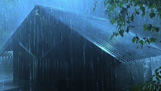 Goodbye Heaviness to Sleep Instantly with Heavy Rain & Wrathful Thunder Sounds on Tin Roof at Night