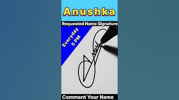 ANUSHKA NAME SIGNATURE STYLE | LETTER A SIGNATURE VIDEO | #ytshorts #shortsfeed #viralvideo