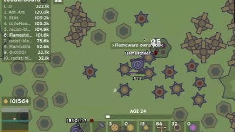 MooMoo.io-CowGame showing new Flameclient