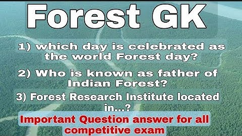 Forest Gk||Forest MCQ||Forest GK question & answer ||Forest guard quiz in English||important Gk