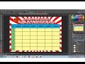 cara membuat tabel dengan photoshop