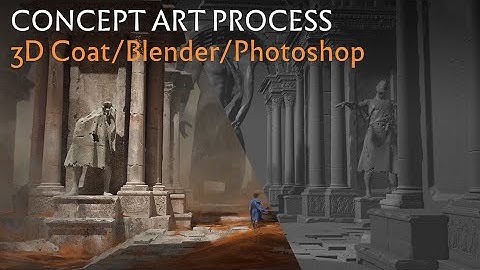 Temple Ruins - Concept Art Process (Blender, 3D Coat, Marvelous Designer, Photoshop)