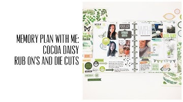 Memory Plan with Me: Cocoa Daisy Rub On’s and Die Cuts