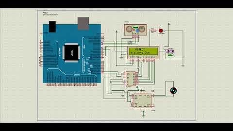Controlling DC motor + Servo motor+ Ultrasonic Sensor in proteus Software.