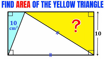 Find Area of the YellowTriangle | Important Geometry skills explained #math #maths