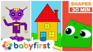 shapes school educational videos for kids learn shapes for babies robot house baby first