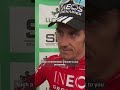 "I was emotional crossing the line, and I was almost choking up riding my bike!" 🥲