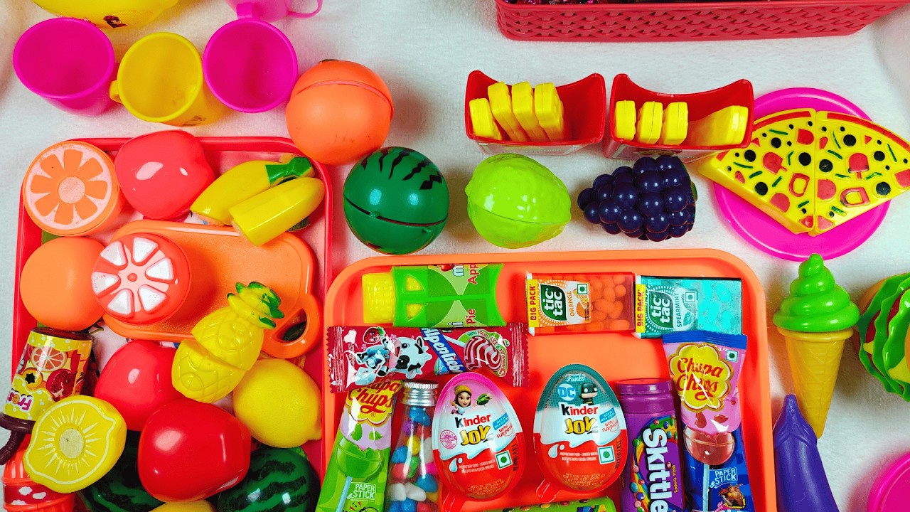 Satisfying Fruits Cutting toys ASMR With Kinderjoy Unboxing Surprise