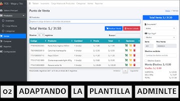 02 Sistema de Punto de Venta - Adaptando la plantilla AdminLTE