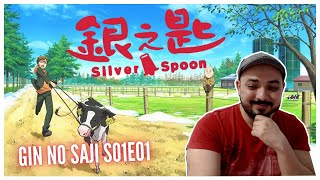 Reaction - Gin no Saji S01E01 - Bem Vindo a Ezonoo (Welcome to Ezonoo)