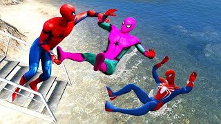 GTA 5 Epic Ragdolls | Spiderman and Super Heroes Jumps/Fails Episode-09(Euphoria Physics)