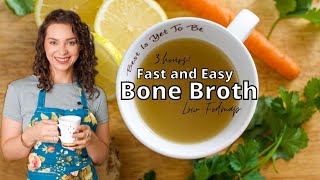 Gut Healing Bone Broth + 10 Tips for Managing an IBS Flare UP | Low FODMAP | Grit and Groceries