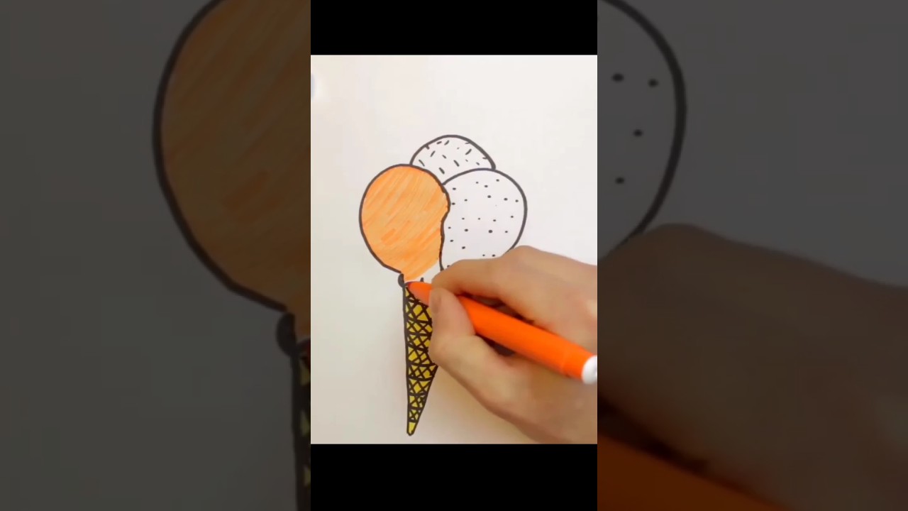 आइस्क्रीम का चित्र बनाएँ | Bacho Ke Cartoons | Children Video | 