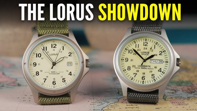 Incredible Full Lume Field Watch! Lorus RJ655AX9 Review - YouTube