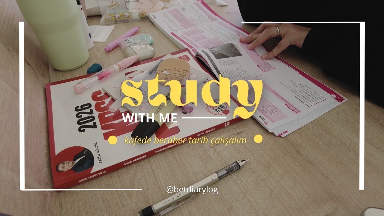 BENİMLE 1 SAAT KAFEDE DERS ÇALIŞ 📚|ORTAM SESLİ | KPSS/AGS 2026 GÜNLÜKLERİ 