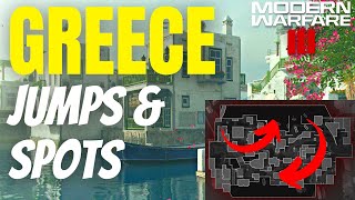 GREECE BEST JUMP SPOTS & LINES OF SIGHT! (COD MWIII NEW MAP)