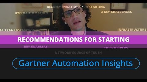 Network Automation Insights Powered by Gartner -  Recommendations for Starting