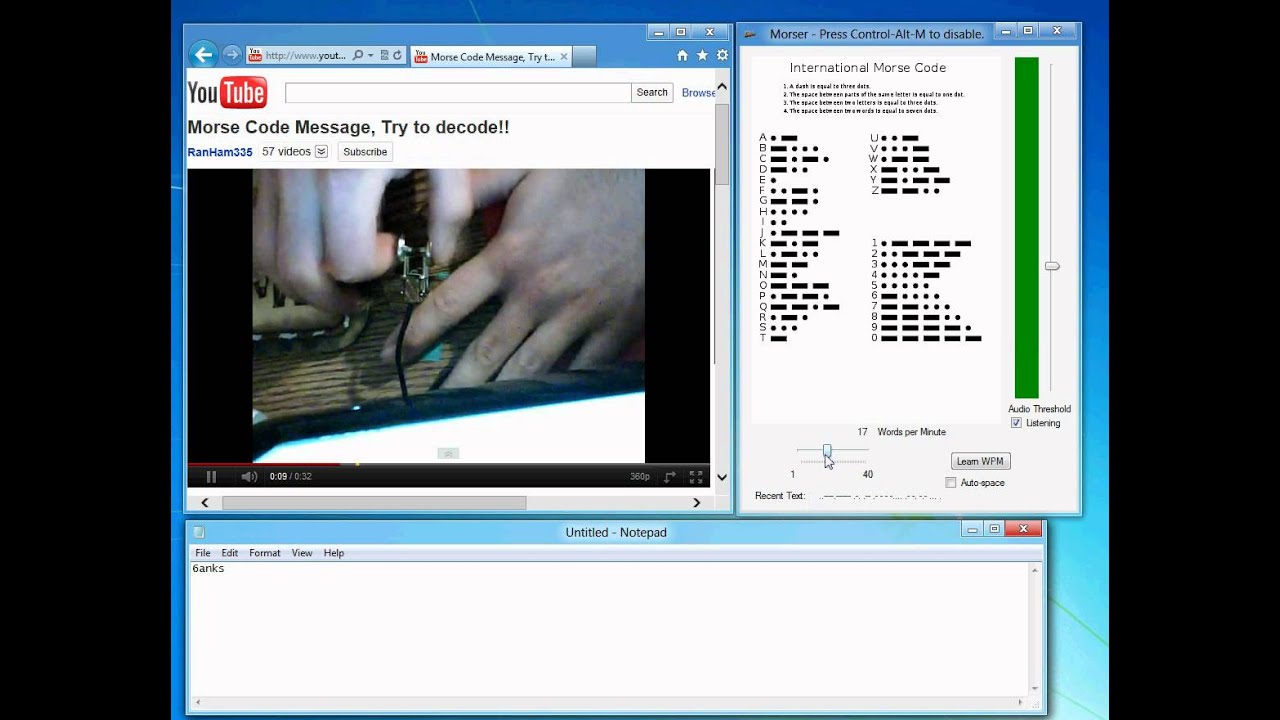 Morser Morse Code Input Application - YouTube