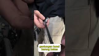 bahan busi bekas dan rantai kamprat bisa buat gantungan dompet #diy #otomotif