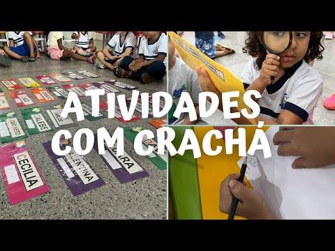 Atividades para trabalhar com o crachá na Pré-escola - #educaçãoinfantil
