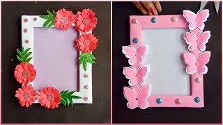 2 Beautiful photo frame craft/ DIY-  photo frame craft/ 2 Different style screenshot 4