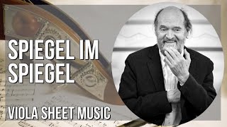 Viola Sheet Music: How to play Spiegel im Spiegel by Arvo Part