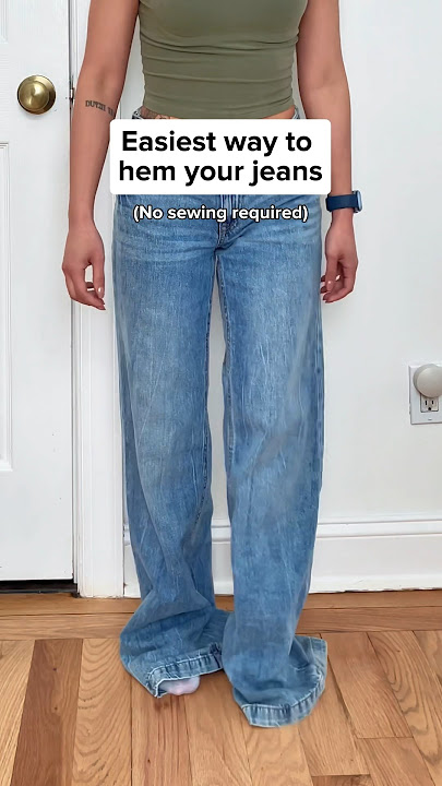 How to hem jeans hack (NO SEW)