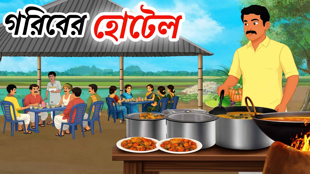 গরীবের হোটেল | গরিব কিন্তু সৎ | Magic Plate Story | Bangla Moral Story | Cartoon Animation