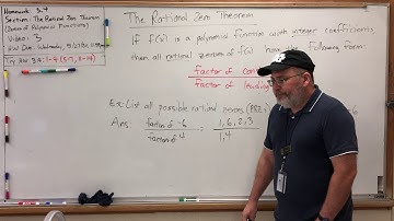 HW 3.4 Rational Zero Theorem (3) – The Rational Zero Theorem