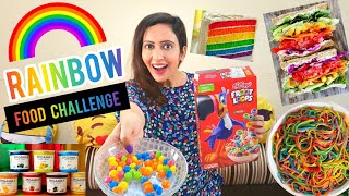 I Ate Only RAINBOW Colour Food For 24 Hours  Food Challenge | Garima's Good Life